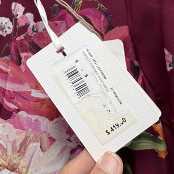 Ted Baker Serenity Contrast Pleated Floral Print Dress - Picture 7 of 10